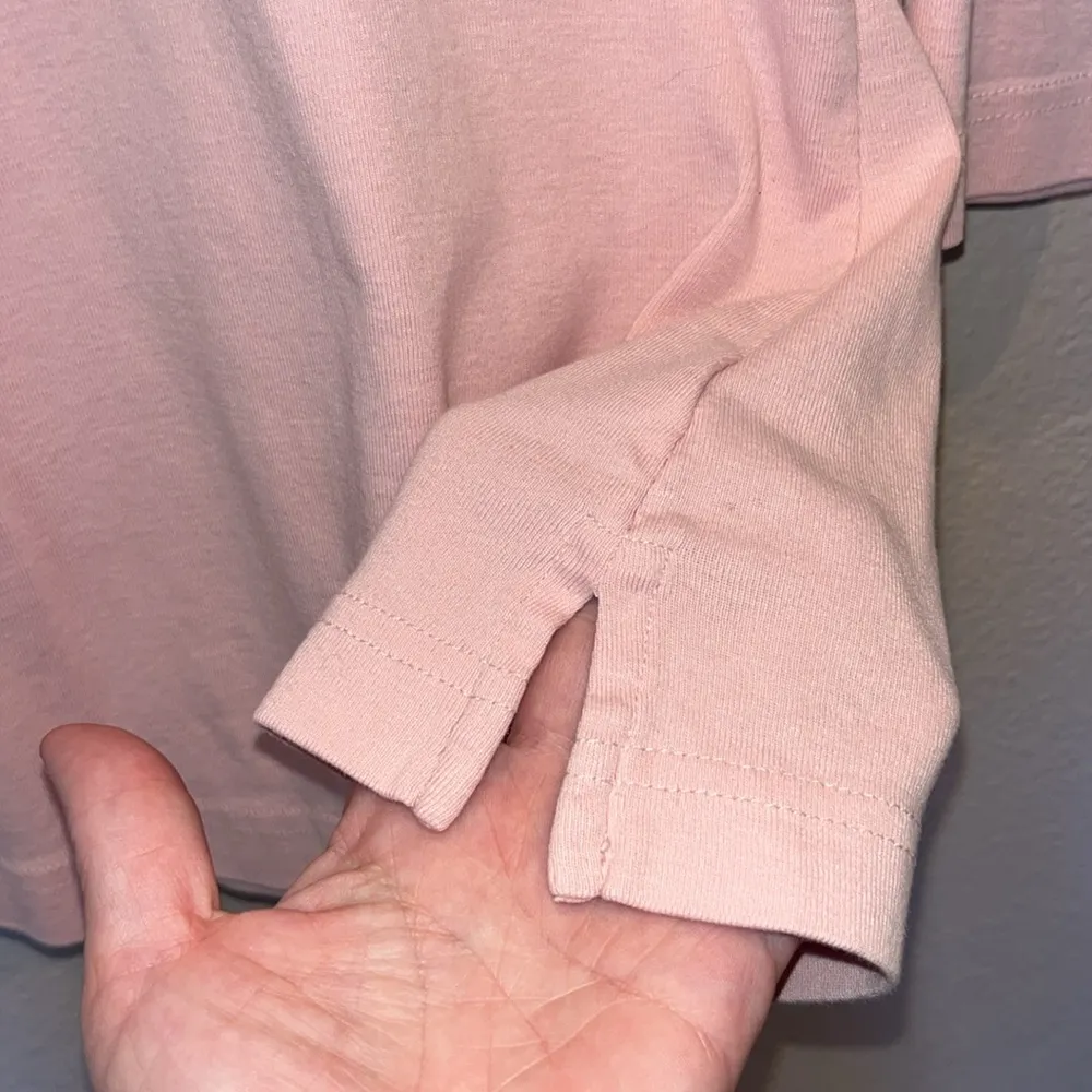 Van Heusen Women’s Pink Cotton Eyelet Ruffle 3/4 Sleeves Size Medium - Image 4