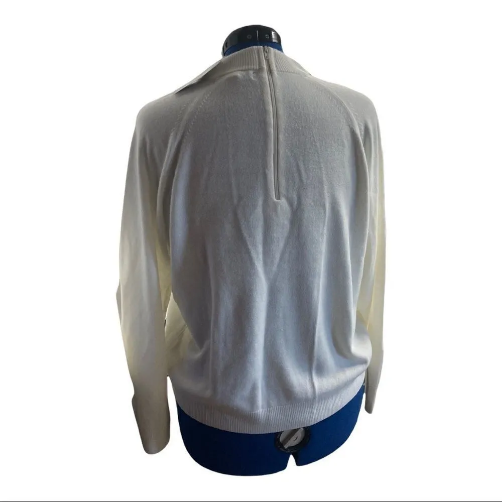 DESIGNER ORIGINALS,Women’s White XL Sweater, Back zipper closure, New with tags - Image 4