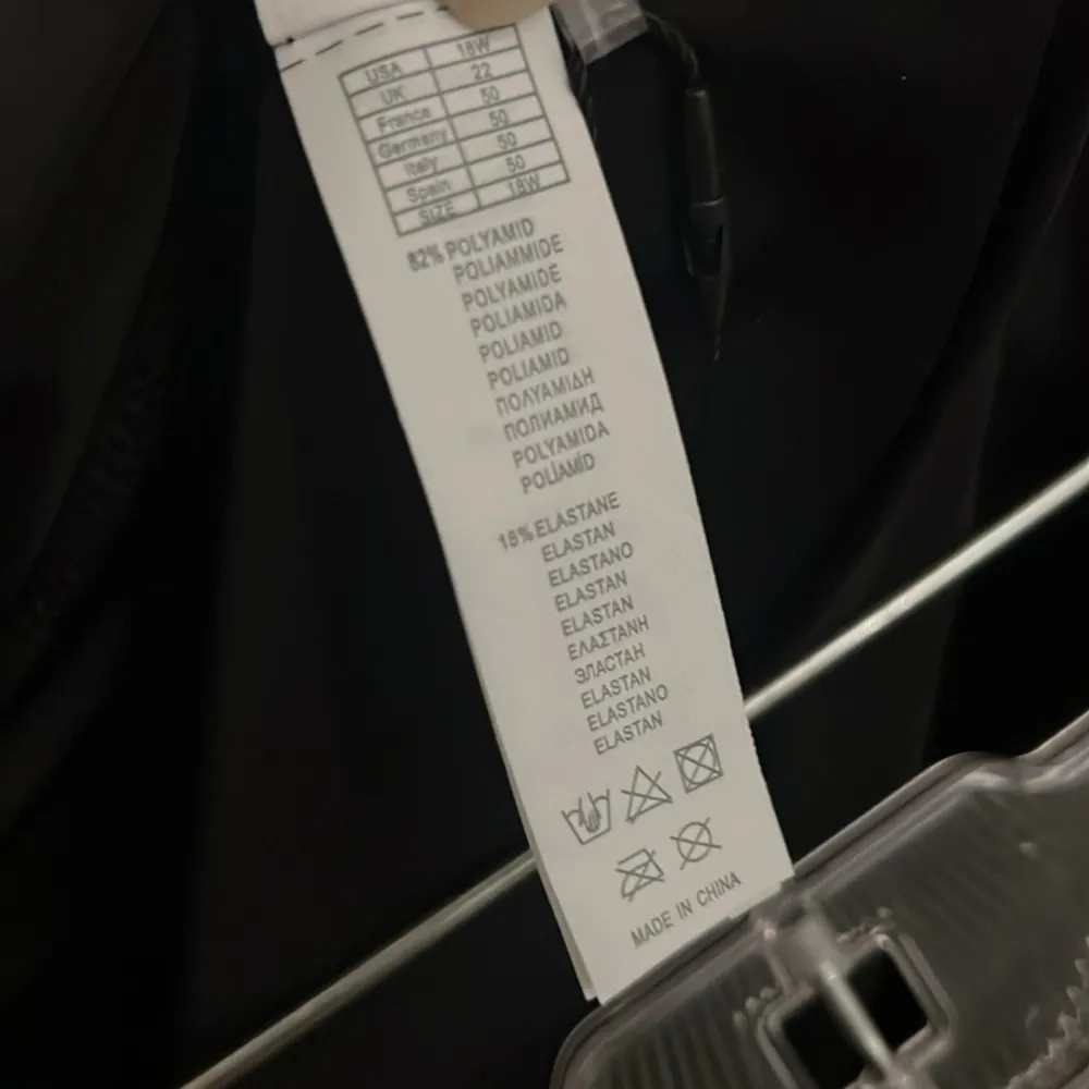 New 18W Women's Swim Skirts No Leggings, Swimming Skirted No Pants Black - Image 4