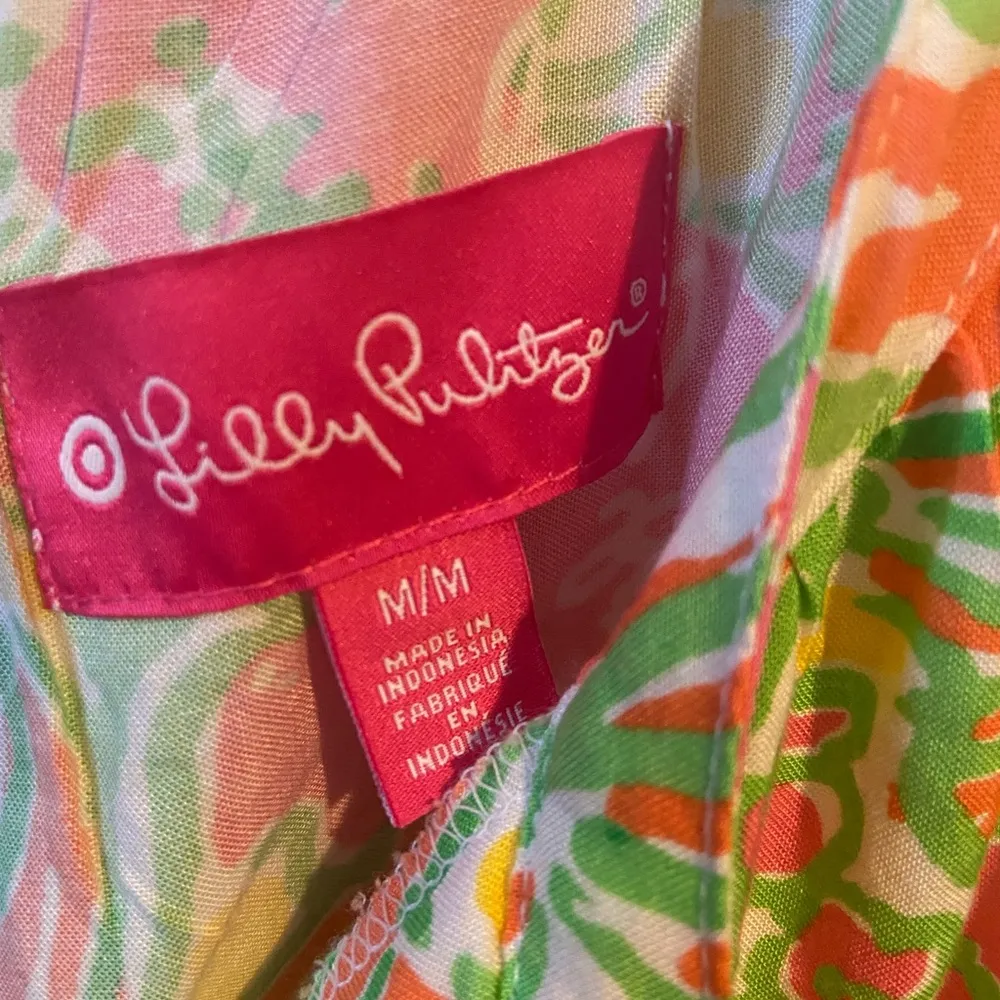 Lilly Pulitzer For Target Yellow Challis Romper Happy Place Size Medium. - Image 6