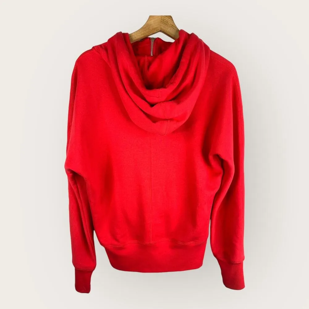 Nike Vintage Womens size Medium Full Zip Spellout Hoodie Jacket Red - Image 2