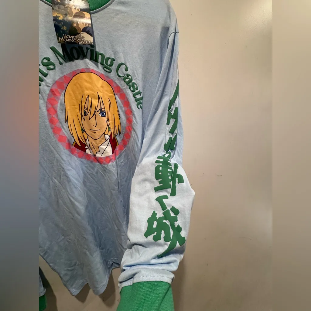 Studio Ghibli Howl's Moving Castle Circular Howl Portrait Long Sleeve T-Shirt - Image 4