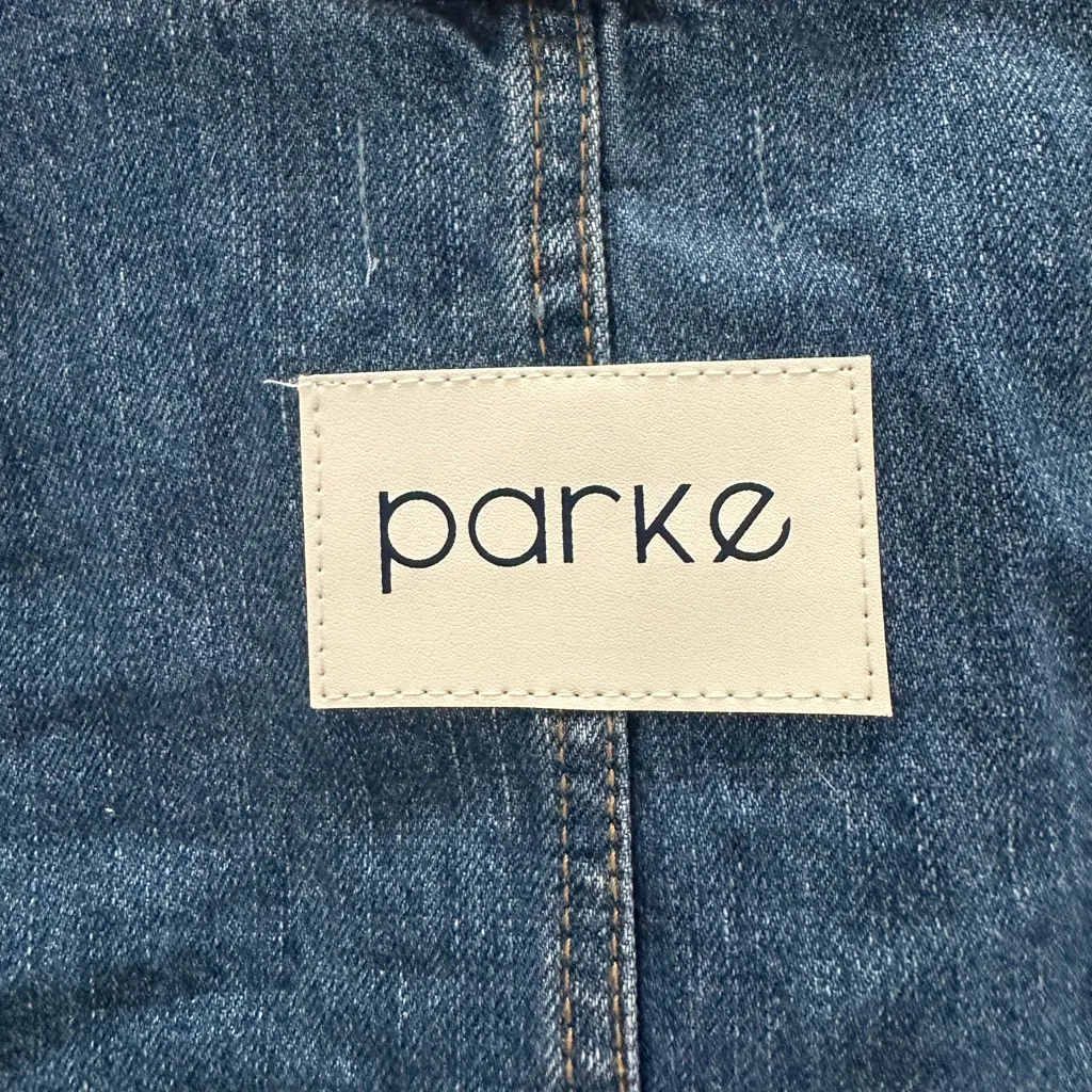 Parke Long Sleeve Denim Romper NWT - Image 3