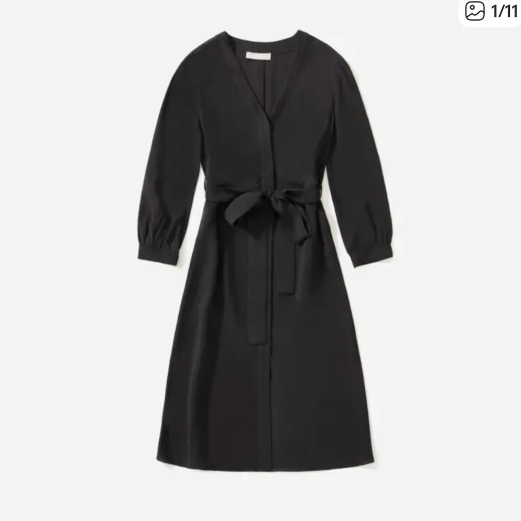 Everlane cupro blouson dress, xxs/00. New without tags. Pet and smoke free home. - Image 5