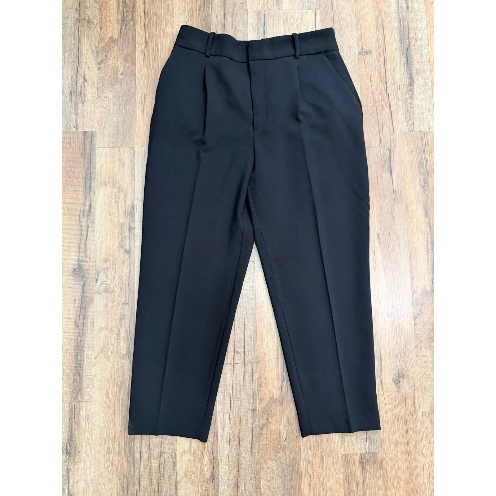 ZARA Black Tailored Dress Pants Stretch Straight Leg XL - Image 3