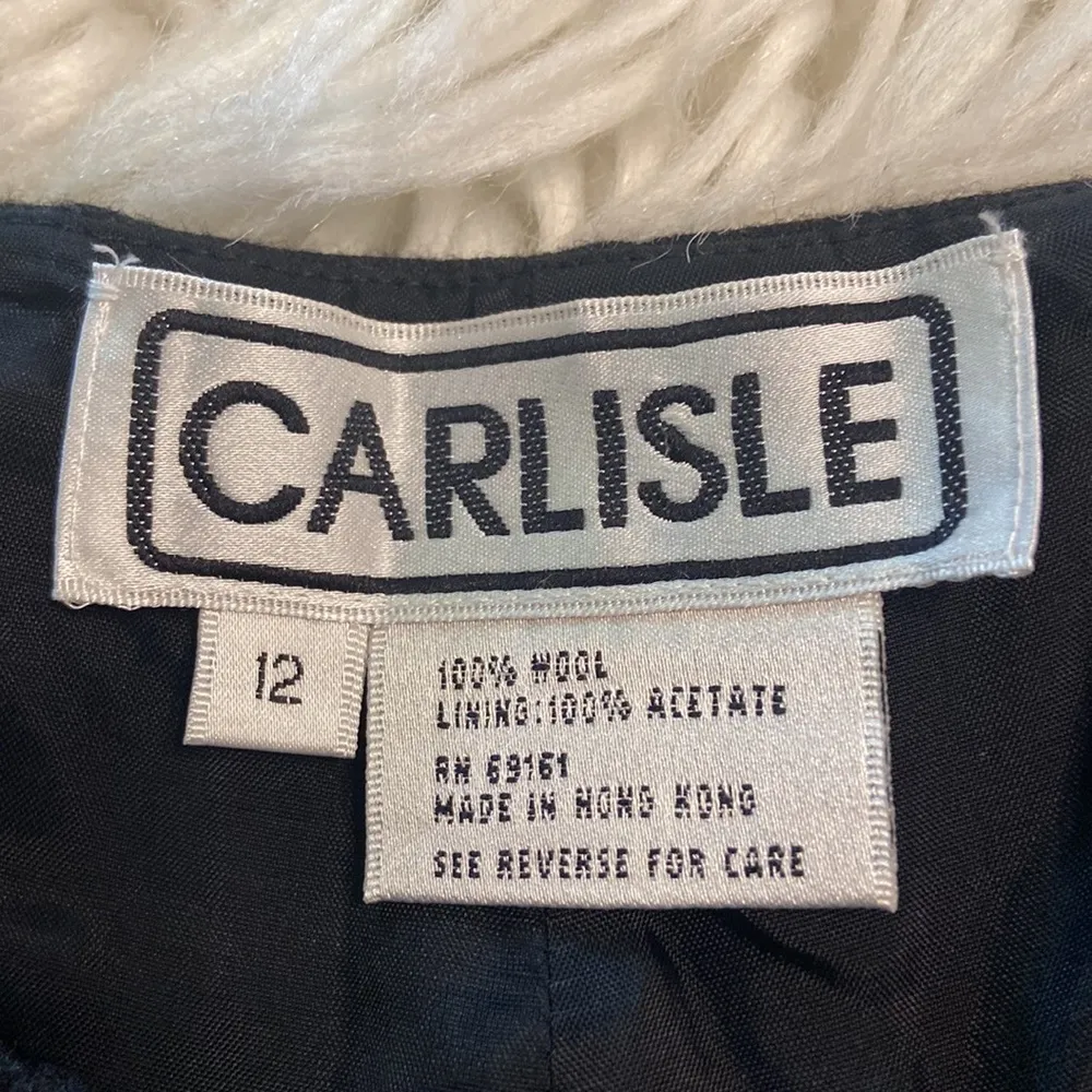 Carlisle 100% Wool Pants dark gray color inseam 27” excellent condition size 12 - Image 5