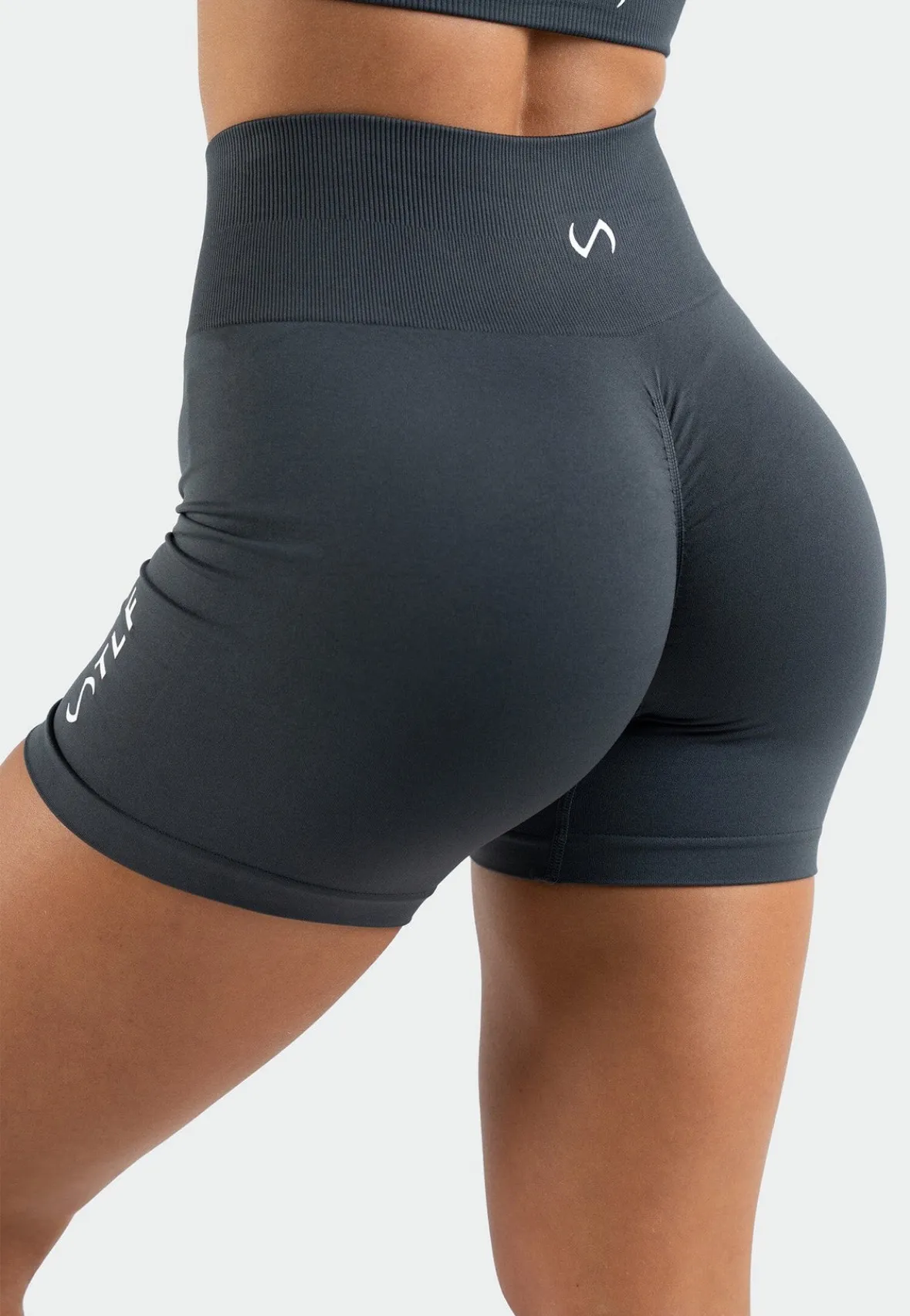 TLF Seamless Scrunch Shorts Blue Size XS - Image 3