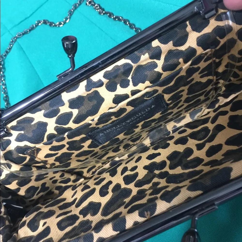 Hollywould Black satin ruffle clutch - Image 2