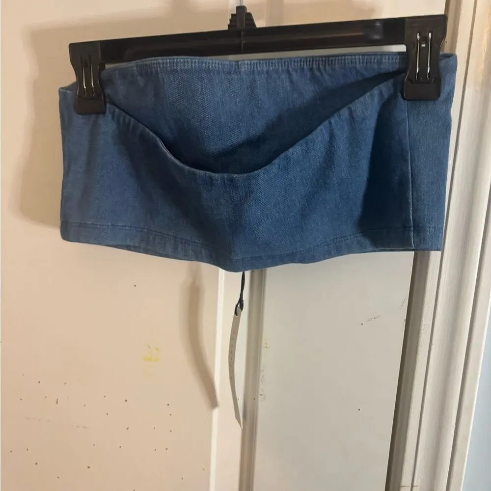 Susana Monaco stretch denim micro tube NWT SIZE M - Image 6