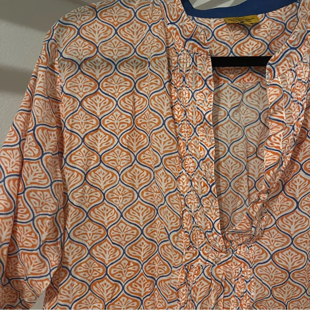 Roller Rabbit  Orange Blouse - Image 4