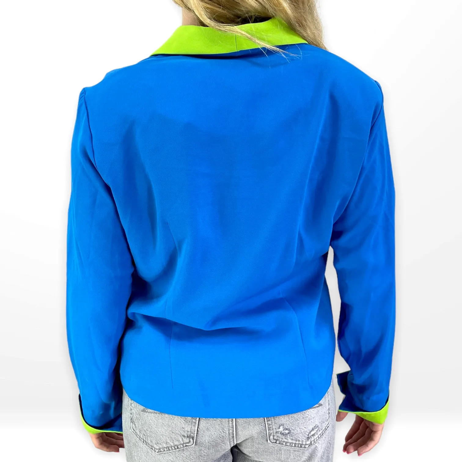 90s DRAPERS AND DAMONS Blue Green Matching Shirt Jacket Set - Image 6