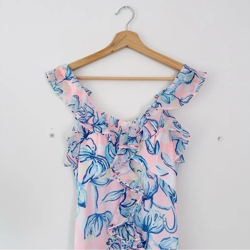 Lilly Pulitzer Riland Sweet Pea Pink Chasing The Sun Maxi Dress 00 - Image 7