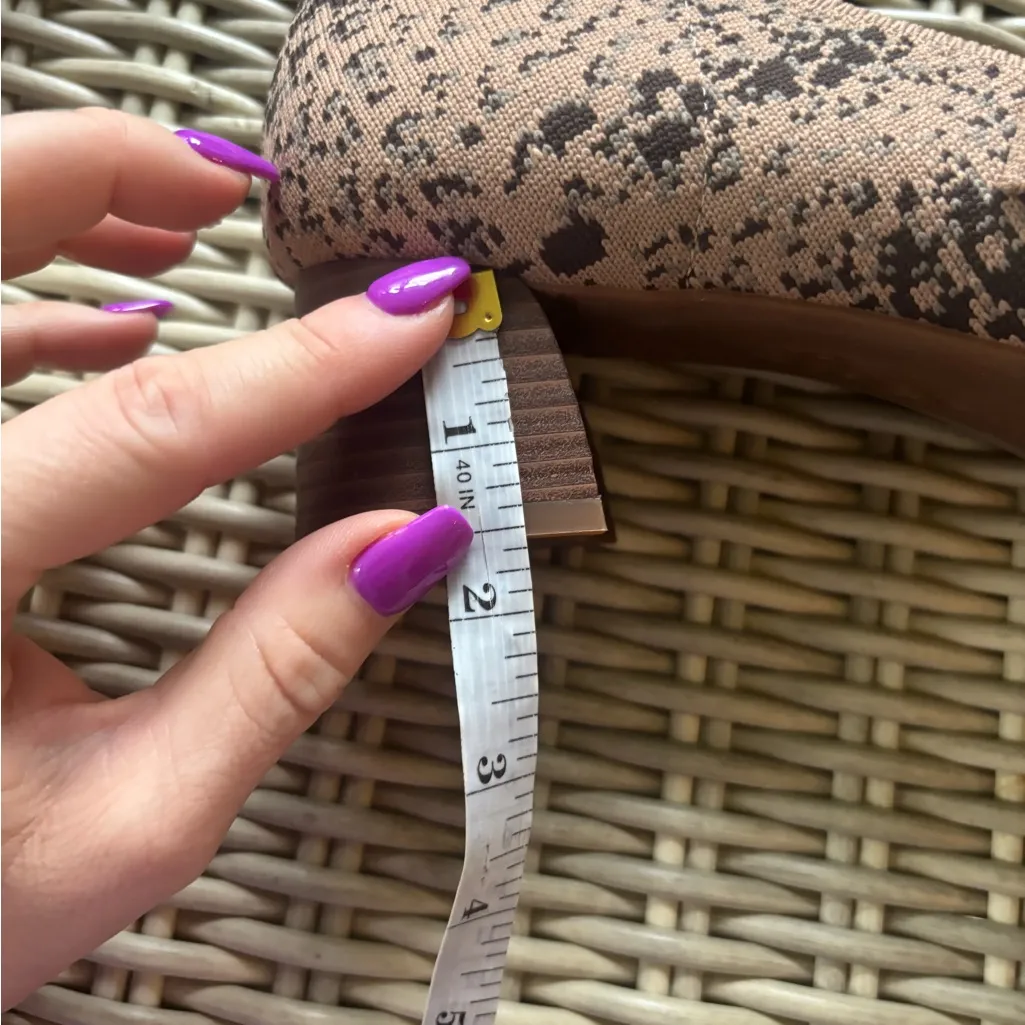 Vivaia Melody Square‎ Toe Pro Mary Jane Brown Snake Print Heels 42 classic chic Size 10.5 - Image 9