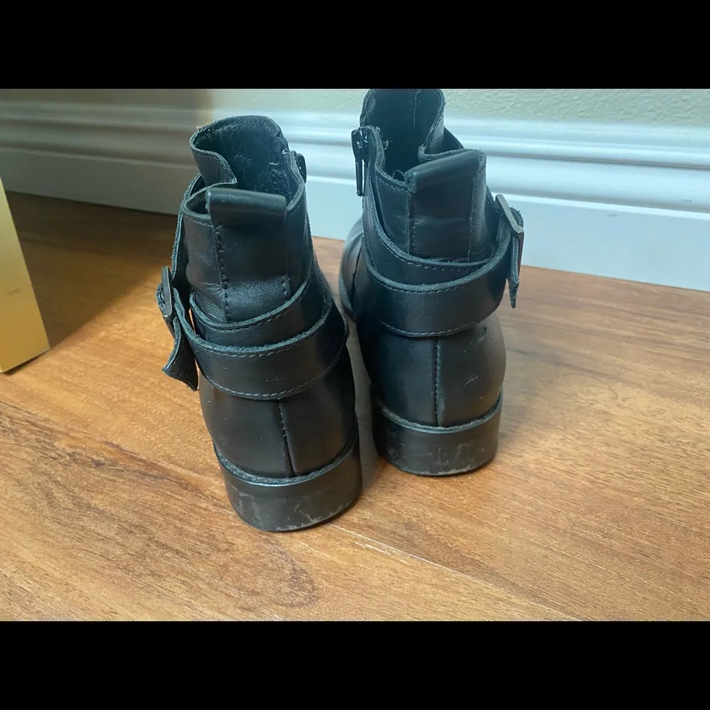Ankle booties with leather buckle Black Size 7 - Image 7