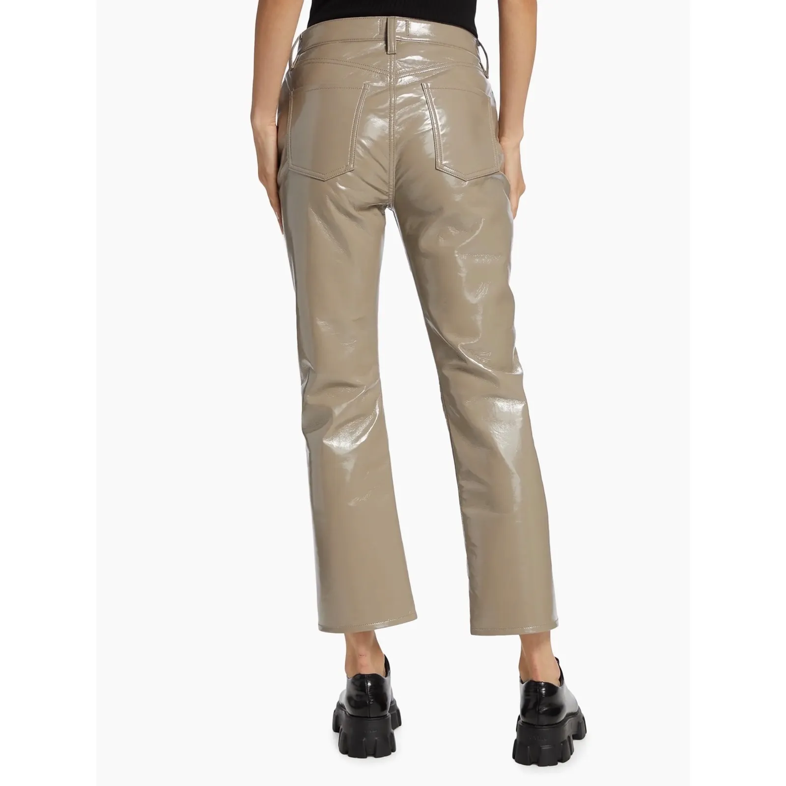 New! Citizens of Humanity
Isola Patent Leather Bootcut Pants in Tan Sz 27 $448 - Image 6