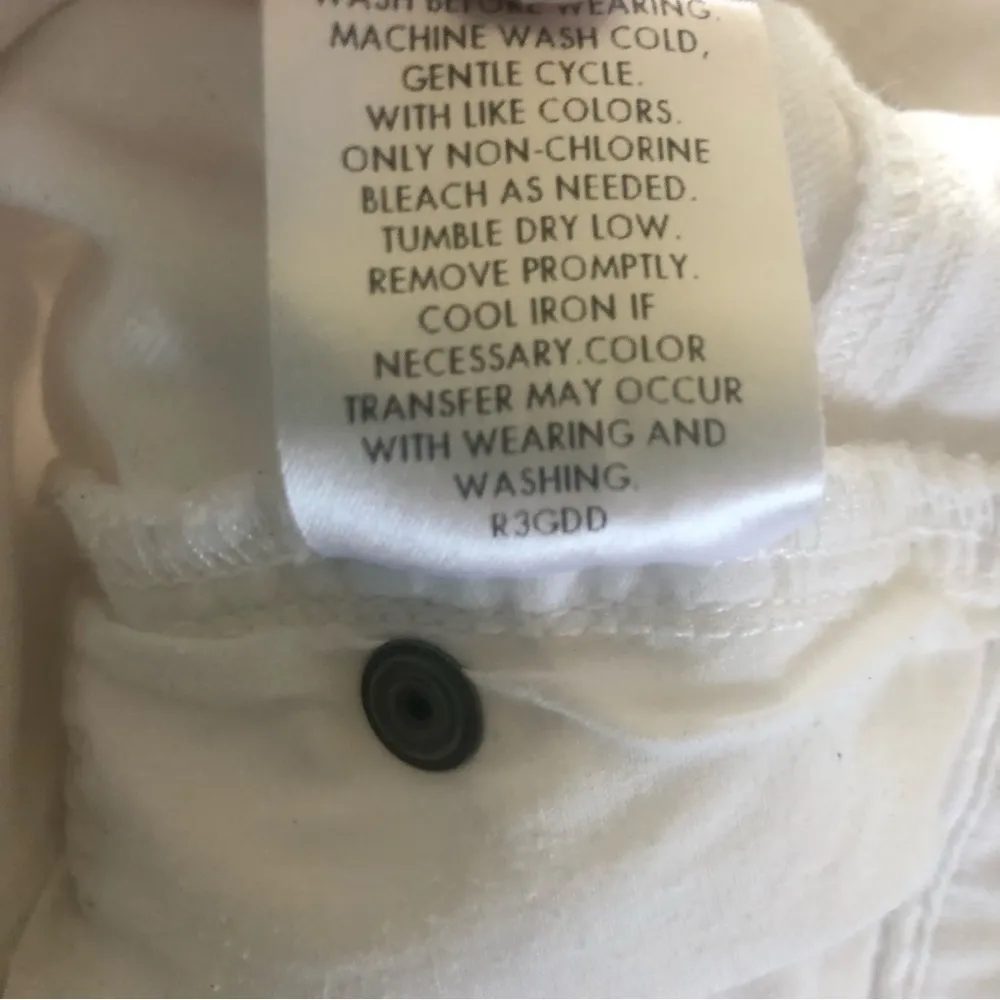 Slim Straight Mid Rise Organic Cotton Jean 10X30 White Stretch - Image 9