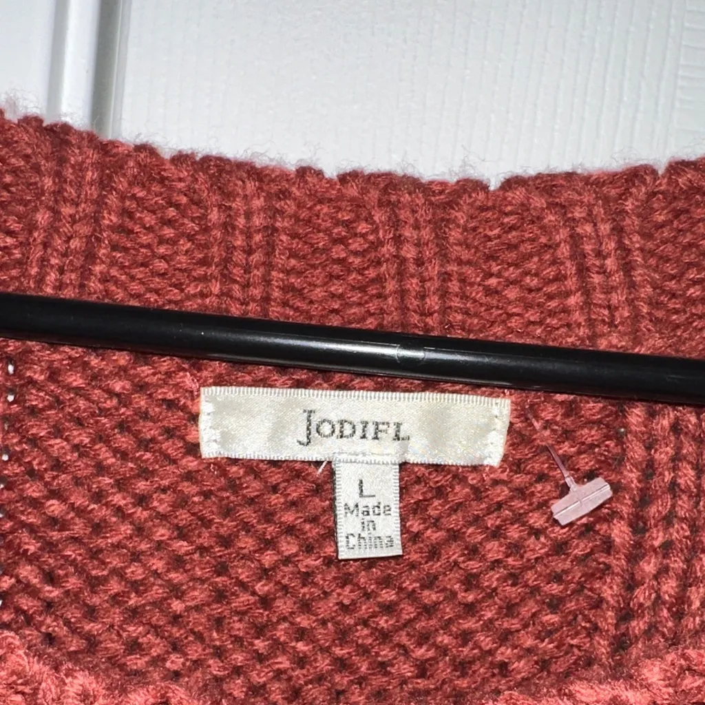 JODIFL Women's Knit Sweater - Deep Red - Image 2