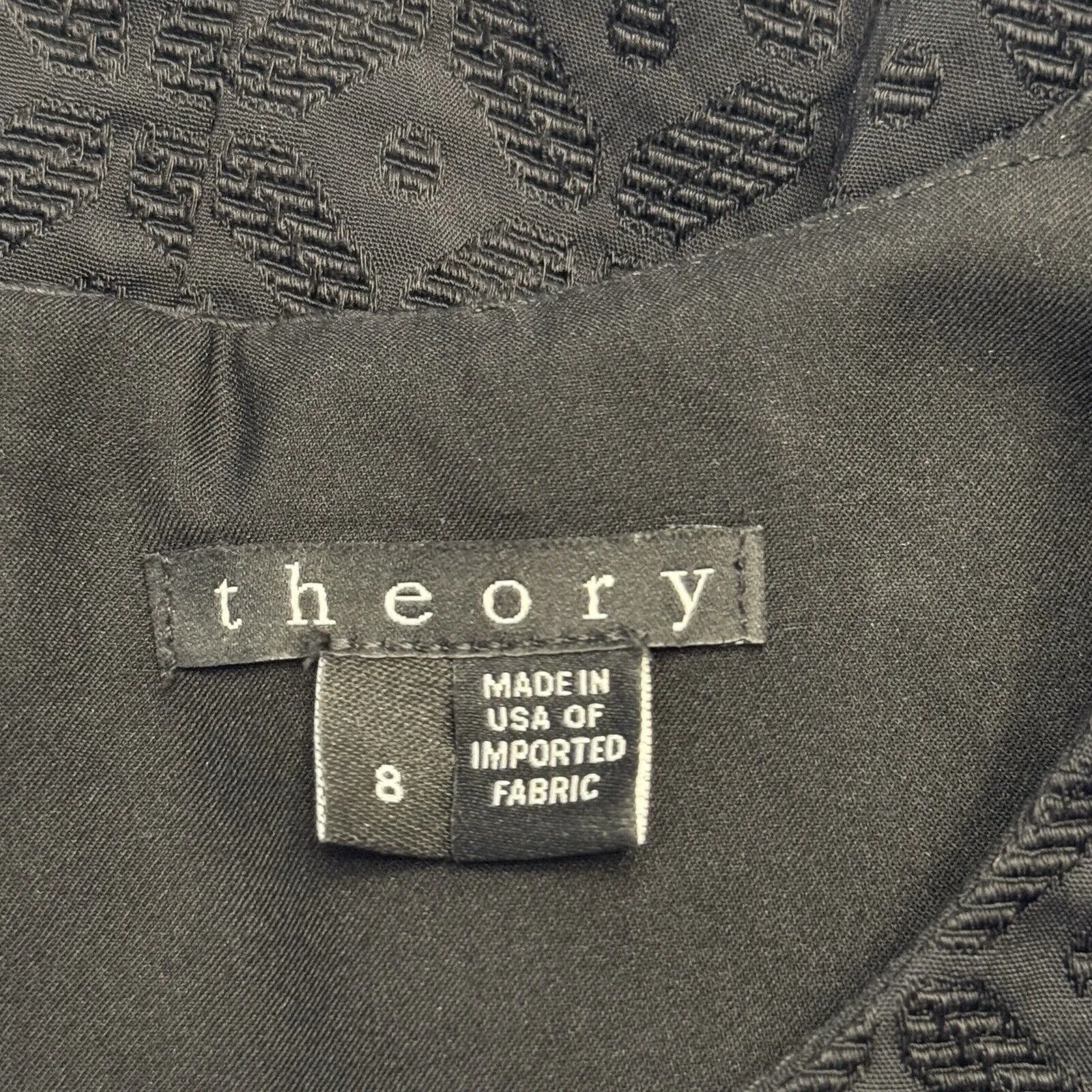 Theory Dress Womens 8‎ Black Fit & Flare Skater Office Neutral Basic Minimalist - Image 4