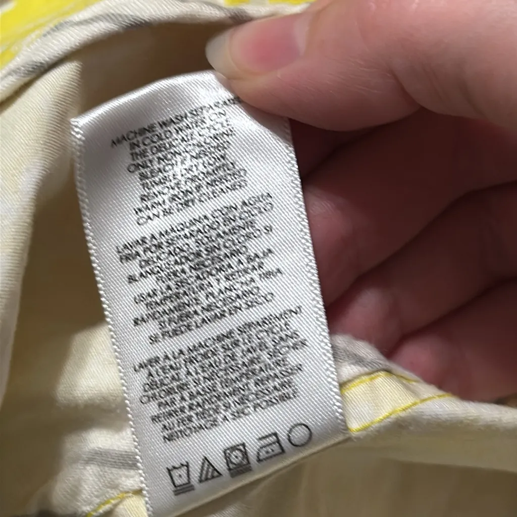 Cabi yellow floral print light cotton blend utility cargo field jacket size S - Image 12