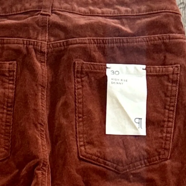 Pilcro Burnt Orange Corduroy Pants Women’s High rise Skinny Leg Size 30 - Image 7