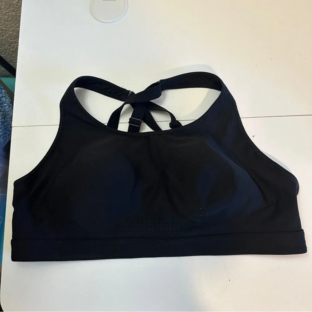 Avia Sports Bra Women's XXL 18-20‎ Black Band Strappy RN# 15741 - Image 6