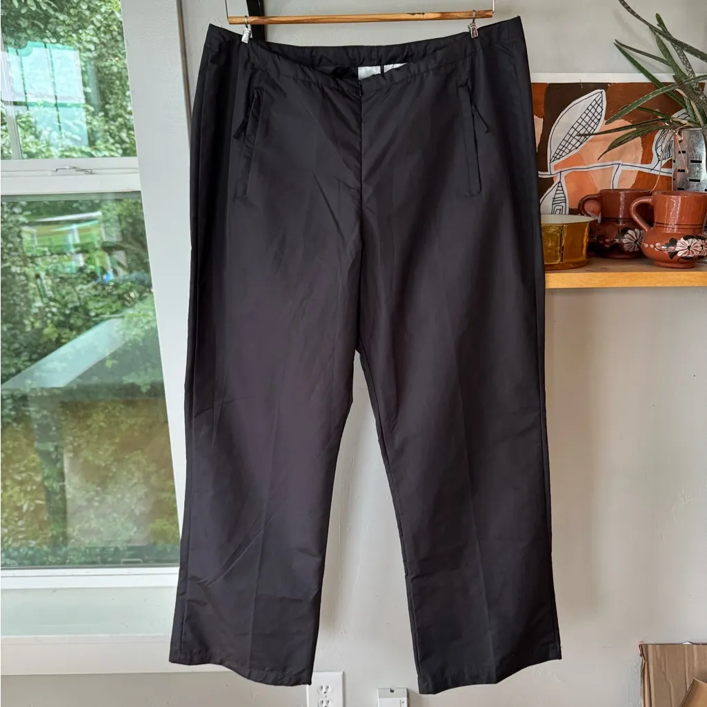 Vintage Nike Black Low Rise Track Pants Wind Pants Size Medium - Image 10
