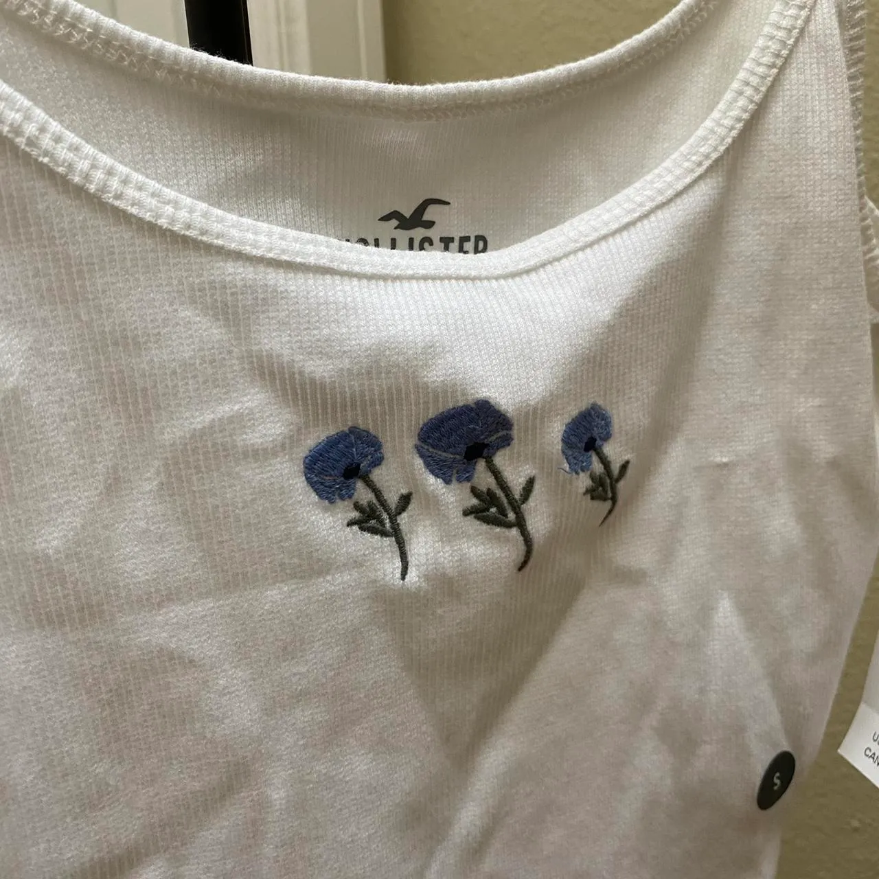 Brandy Melville White Floral Tank - Image 3