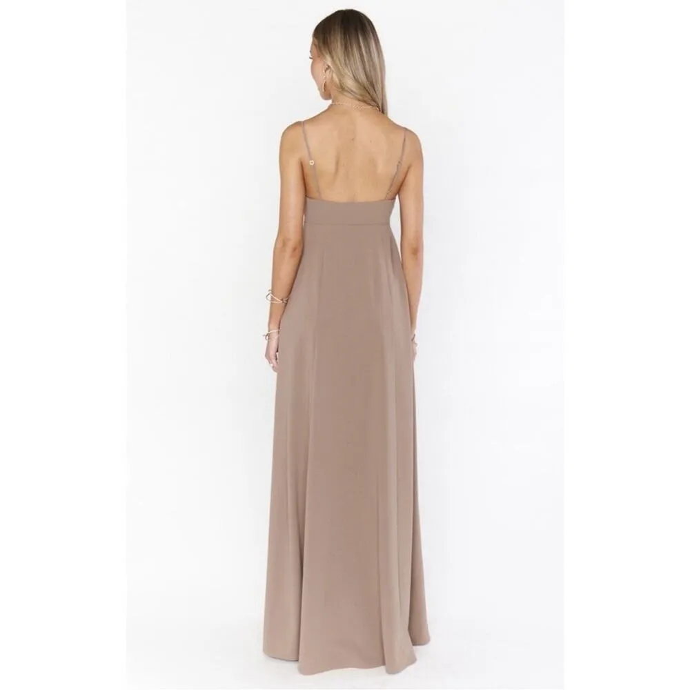 Show Me Your Mumu Madrid Gown Dress Dune Stretch Taupe Dusty Pink XXL Bridesmaid - Image 2