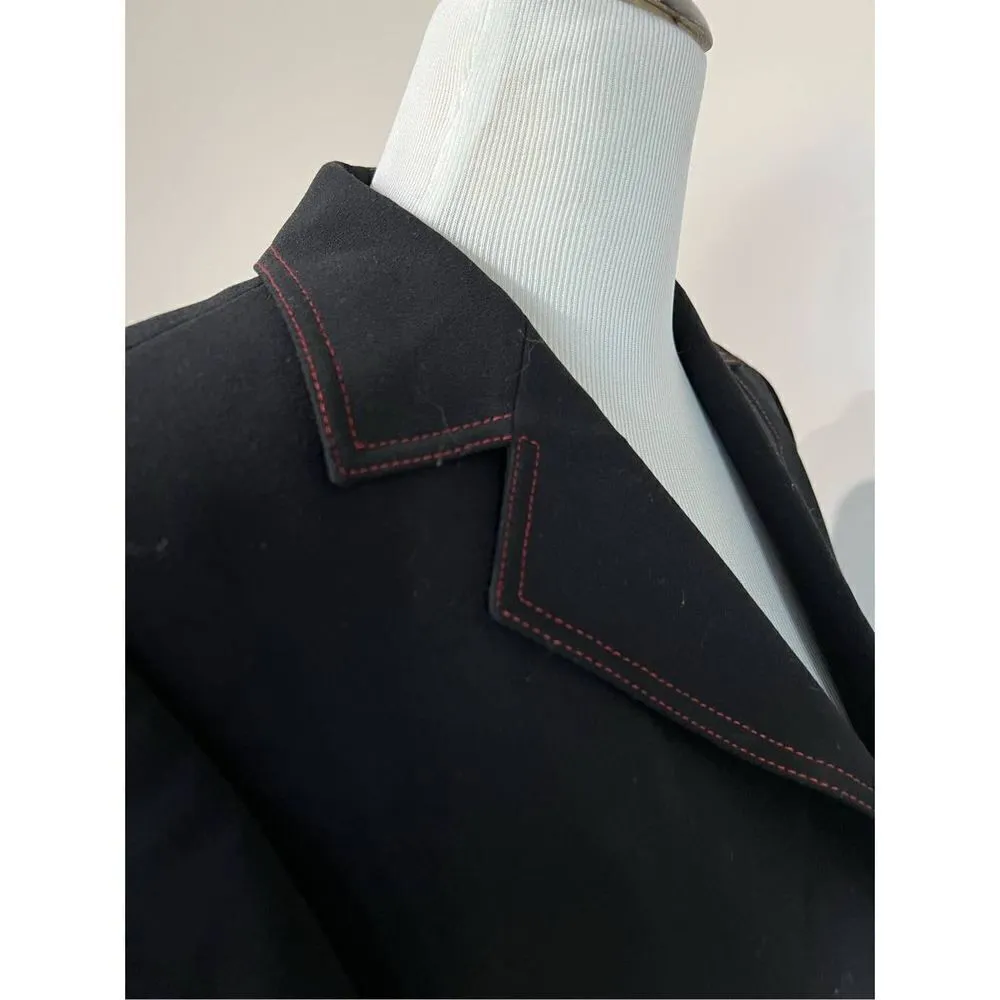 Escada women black jacket long sleeves size 38 May fit US 8 - Image 6