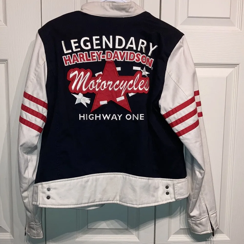 Harley Davidson Jacket Women’s Size XL HD Highway 1 Jacket Vintage Biker Jacket Black - Image 2