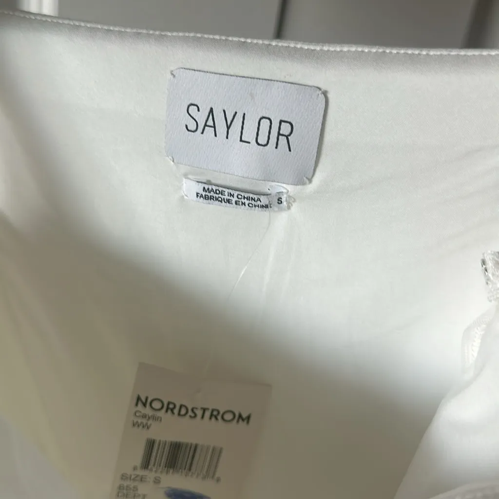 REVOLVE SAYLOR CAYLIN Bridal Wedding Engagement Ostrich Feather Wrap DRESS - Image 5