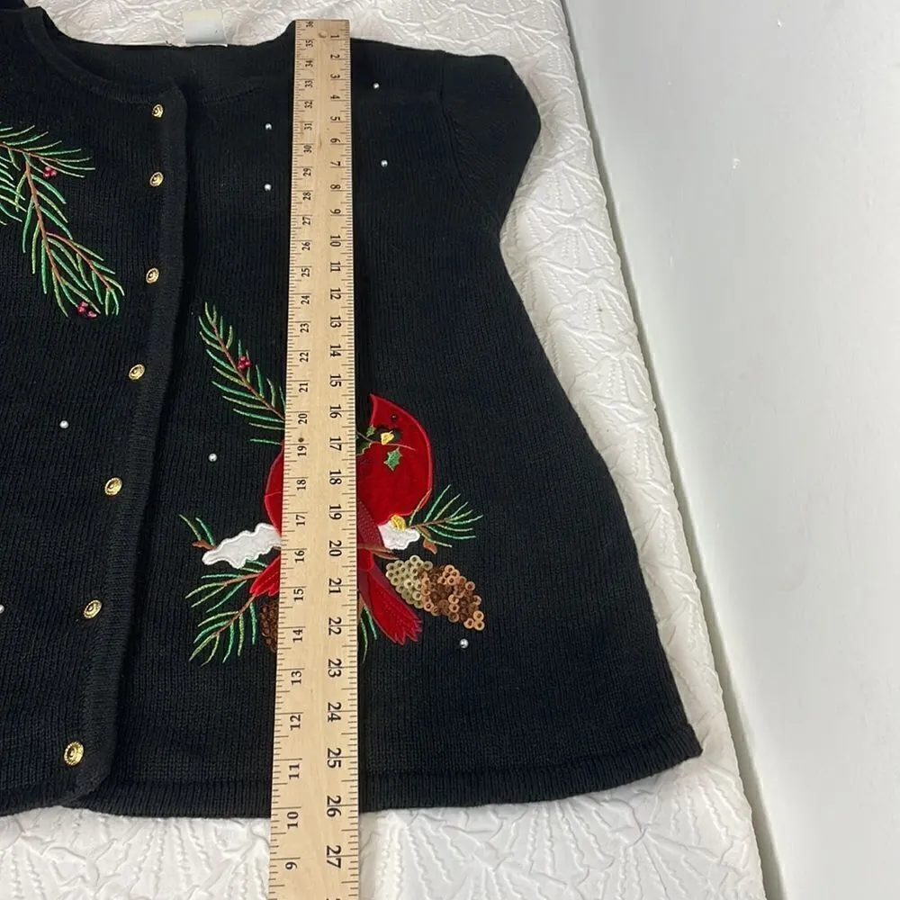 Classic Elements Woman Holiday Sweater Black Cardigan size 20-22W - Image 10