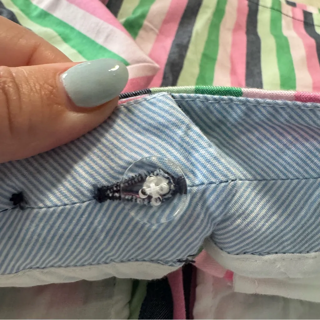 Crown & Ivy Caroline Striped Shorts‎ NWT size 8 Pink Green Navy 5” Inseam - Image 8