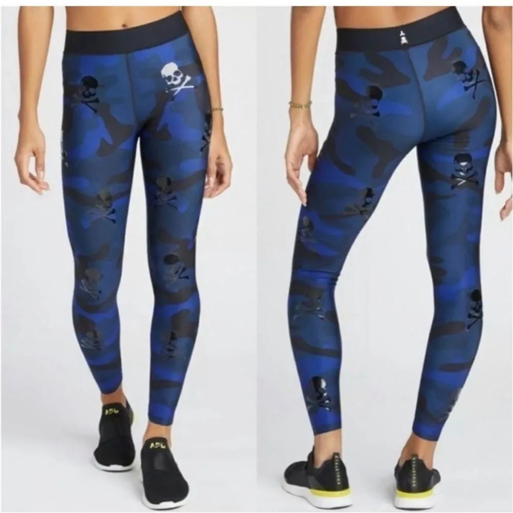 ultracor x Soul Cycle Python Skull Camo Leggings Blue- Size Small - Image 2