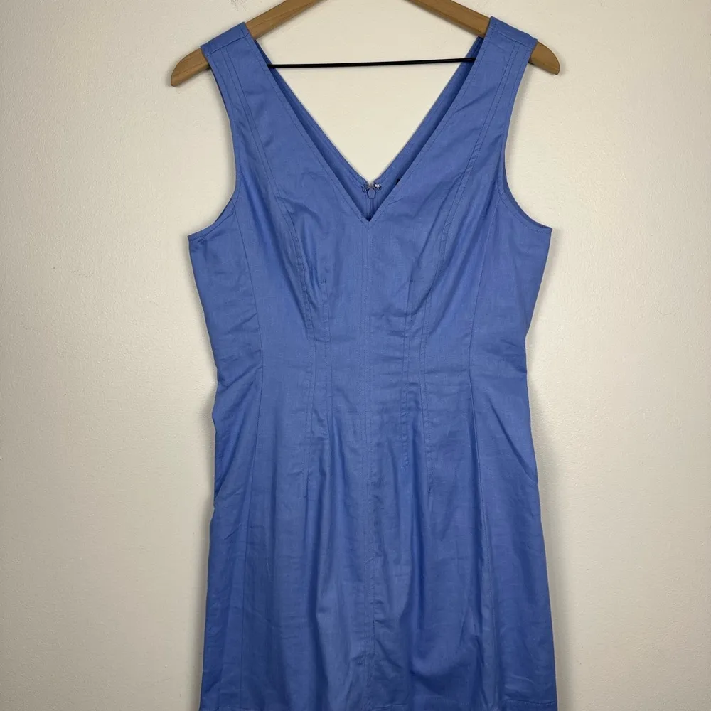 Banana Republic Linen Blend V Neck Lightweight Midi Dress Women’s Sz 4 - Image 8