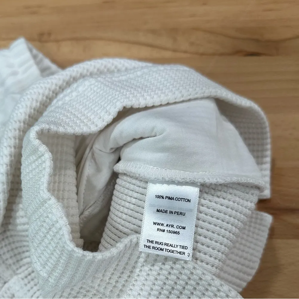 AYR Waffle Cone Shorts Pima Cotton Seashell NEW 
Size XS Comfort Loungewear - Image 5