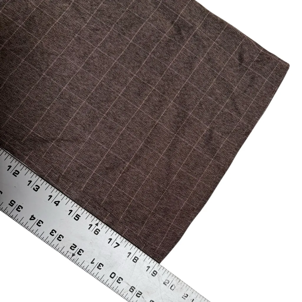 Vintage Brown Plaid Wide Leg long‎ shorts culottes knee length herringbone 7 - Image 5