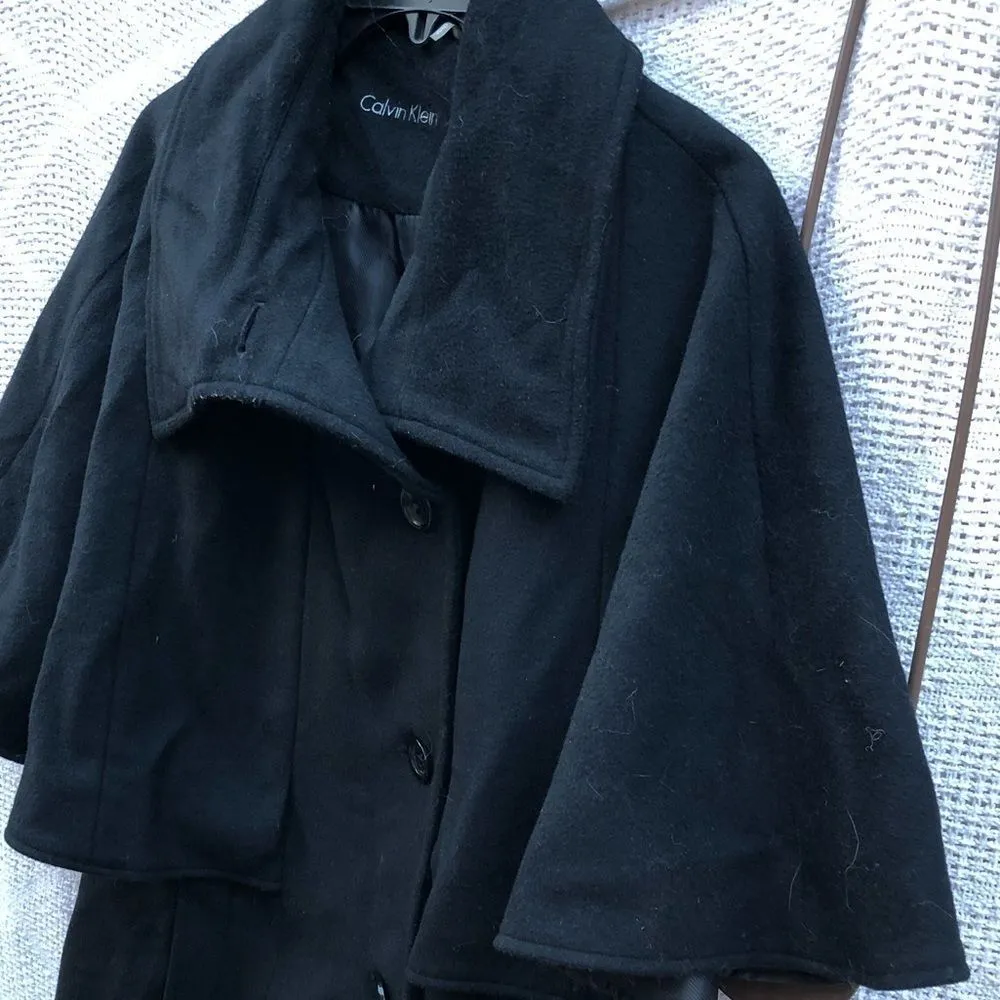 Calvin Klein Cape Coat Black‎ - Image 3