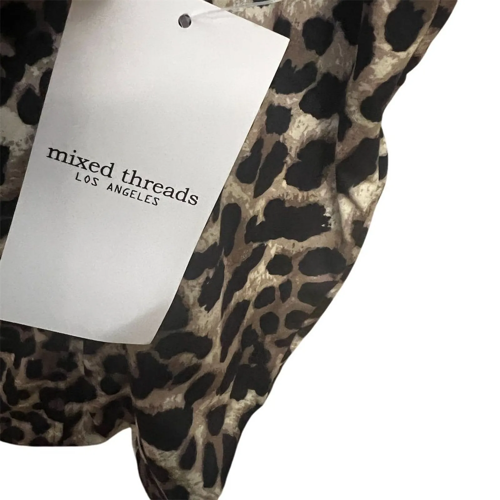 Mixed Threads Plus Sz 1X Leopard Print Tank Top Red Lace Trim Y2K Corset Outline Black - Image 3