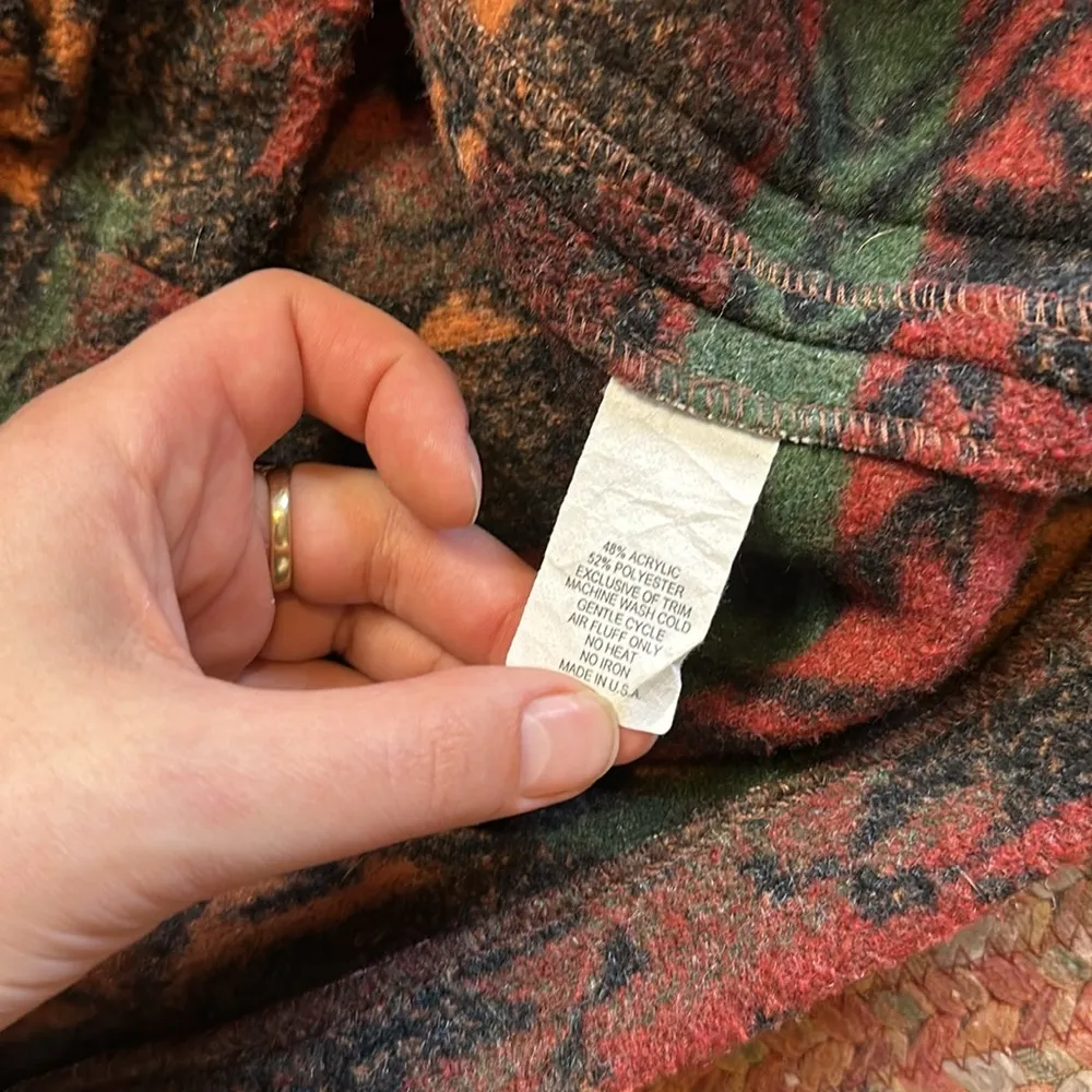 VTG BROWN SADDLE BLANKET BUTTON UP FLEECE JACKET - Image 10