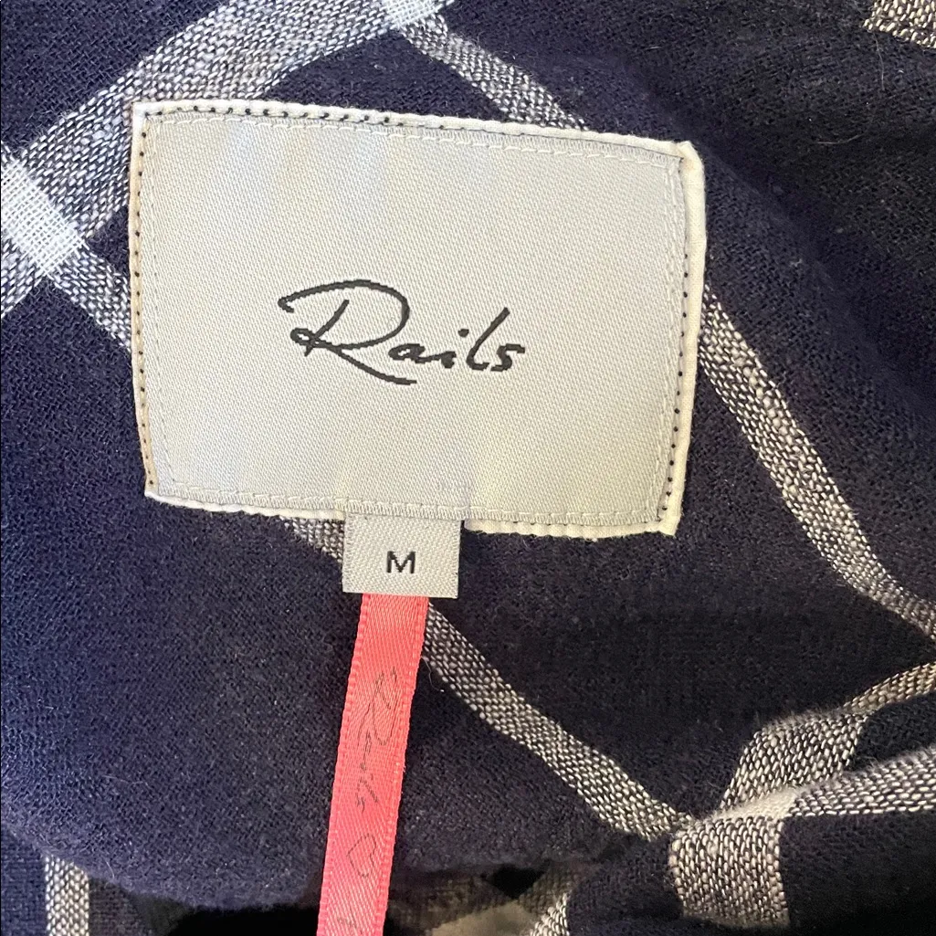 Rails X Free People Charli Navy Vanilla Plaid Shirt - Image 7