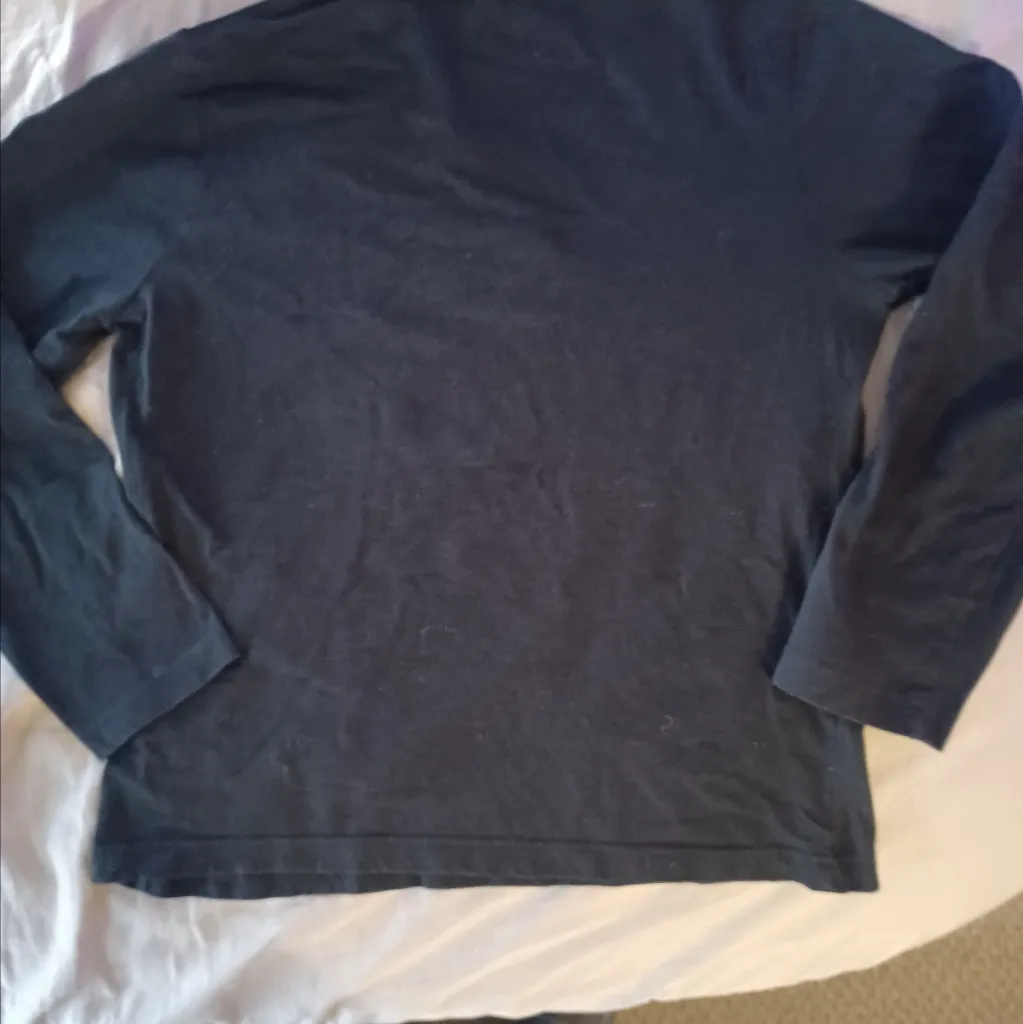 Caroline Taylor womens medium black long sleeve shirt bejeweled Christmas Tree - Image 7