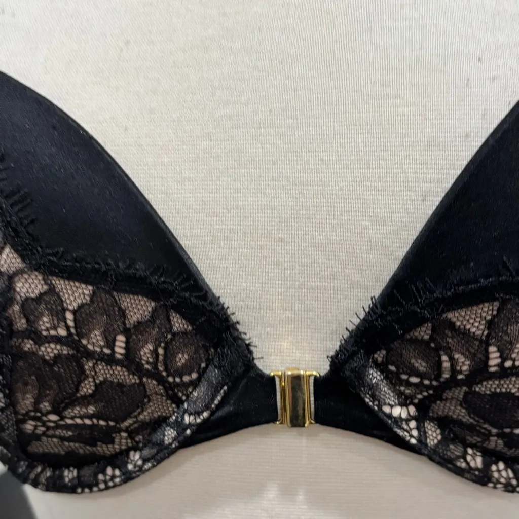 Victoria’s Secret Very Sexy Push-Up Black Lace Overlay Bra w/Lacy Strappy Back - Image 7