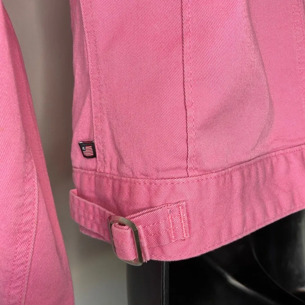 Ralph Lauren Pink Trucker Jacket Size Small Polo Vintage - Image 6