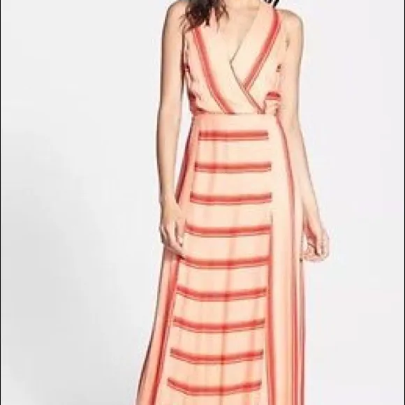 Ella Moss NWT‎ Anabel Stripe Surplice Maxi Dress - Image 2
