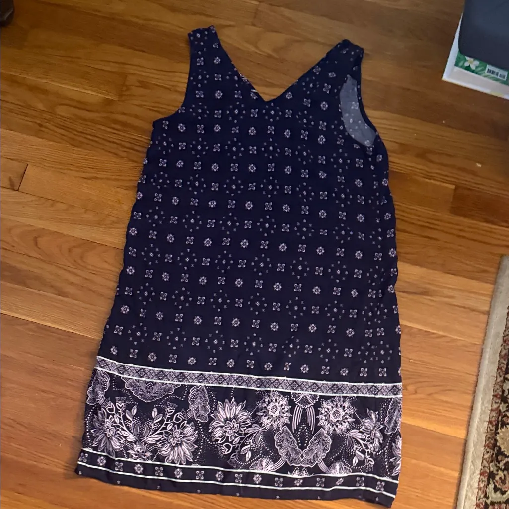 GAP Navy Floral Sleeveless Dress - Image 3