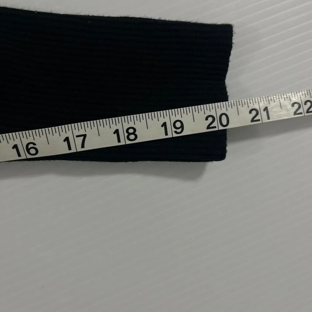 Free People Black Top Lace Long Sleeves XXS Oversized Waffle Knit Spring Valley - Image 7