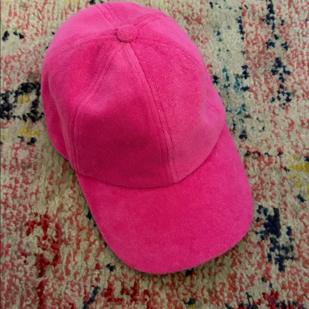 Shiraleah Hot Pink Terry cloth baseball cap - Image 2