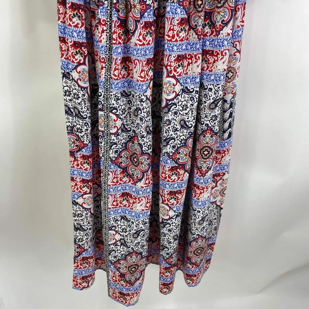 L'Agence Teresa Boho Babushka Floral Paisley Print Maxi Dress XS - Image 10