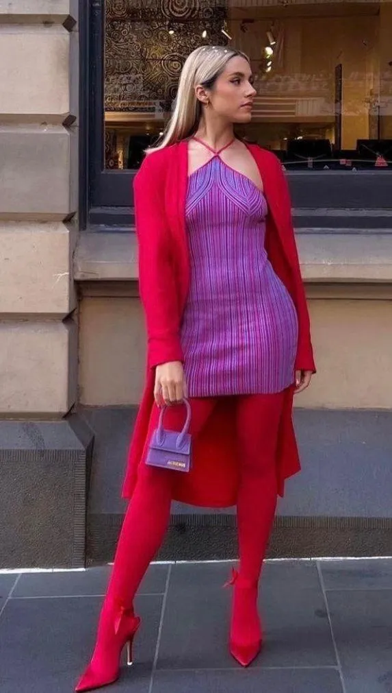 Anna Quan Tanesha halter knit dress in electric size AU 8 US 4 S small NWT - Image 2